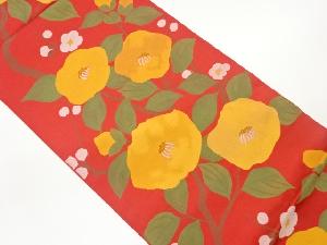 梅・椿模様織出し本袋帯